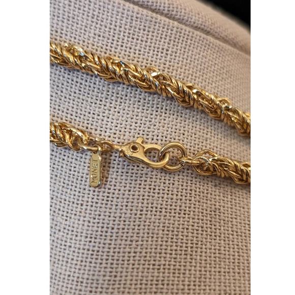 Monet Shiny Diamond Cut Gold Tone Chain W/ Special Monet Clasp 58" Necklace - Picture 4 of 6